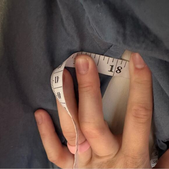 Tuckernuck TISH COX Blue Button Front Ruffled Top Blouse XS - Picture 9 of 15